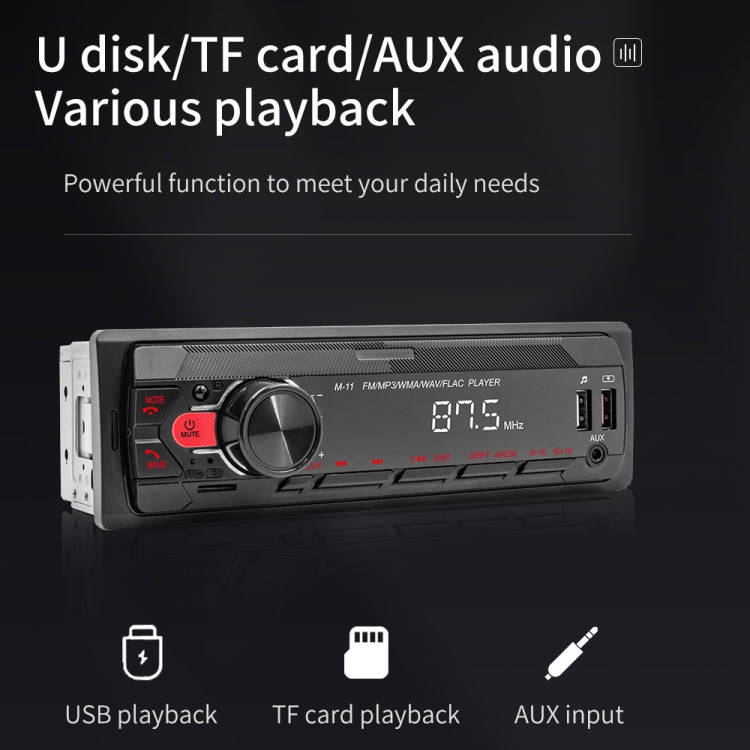 A3032 Car Bluetooth MP3 Player ISO Interface EQ Sound Effect Fast Charge Colorful Button Radio(Bl...