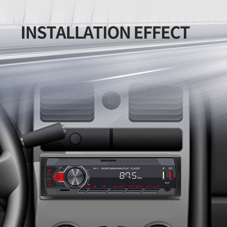 A3032 Car Bluetooth MP3 Player ISO Interface EQ Sound Effect Fast Charge Colorful Button Radio(Bl...