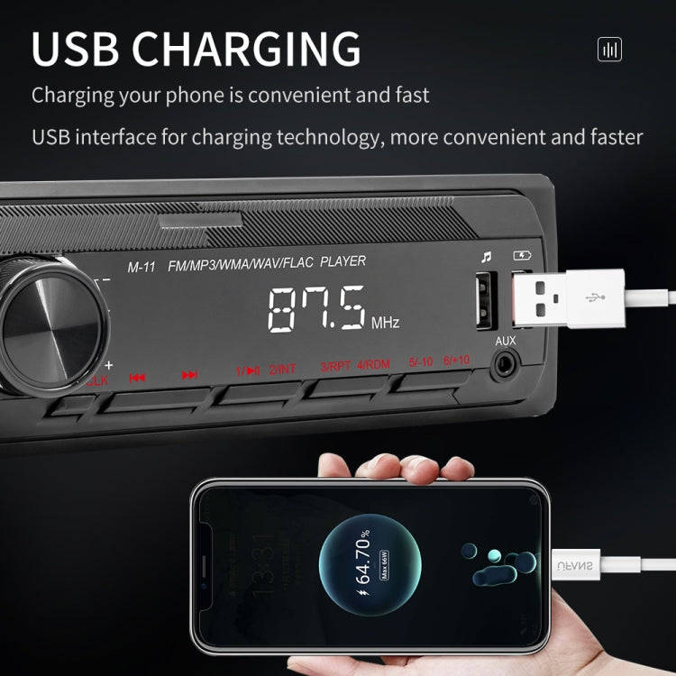 A3032 Car Bluetooth MP3 Player ISO Interface EQ Sound Effect Fast Charge Colorful Button Radio(Bl...