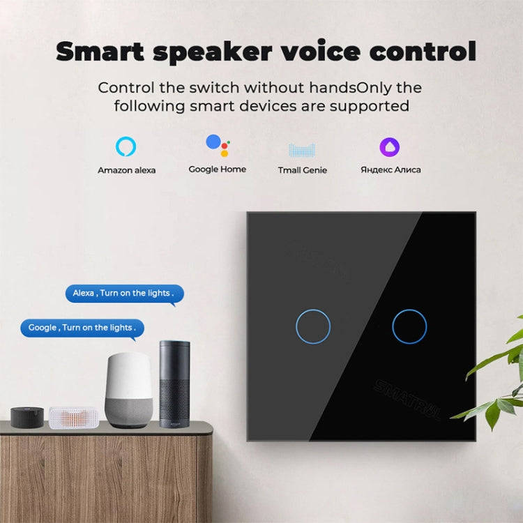 Tuya ZigBee Zero Firewire Touch Wall Remote Control Switch Light Control Voice Switch EU Plug, St...