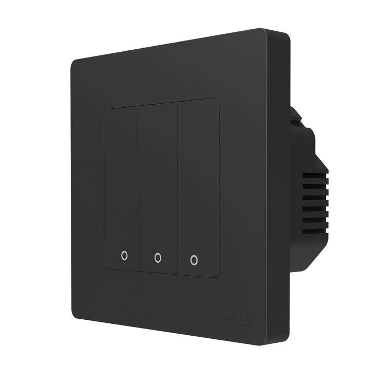 Tuya ZigBee Smart Single-fire Zero-fire Sharing Timing Voice Wall Switch EU Plug, Style: 3 Ways (...