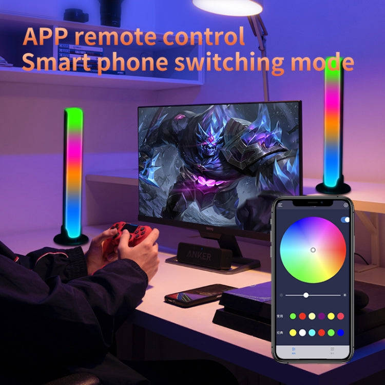 RGB Sound-controlled Rhythmic Response Lights Music Ambient LED Pick-up Lights Charging(Upgrade W...