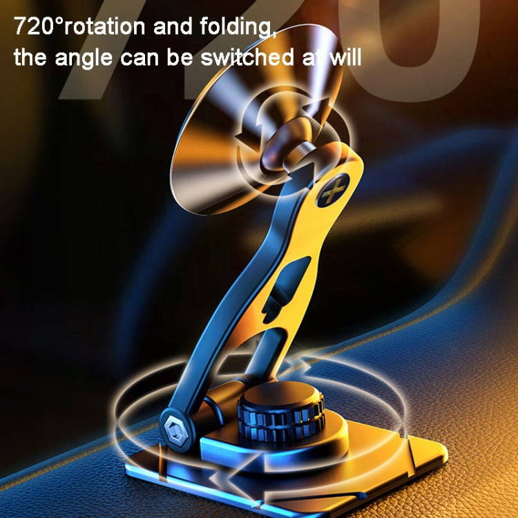 D29 Metal Car Phone Holder Floating Screen Folding Magnetic Phone Holder(Black)