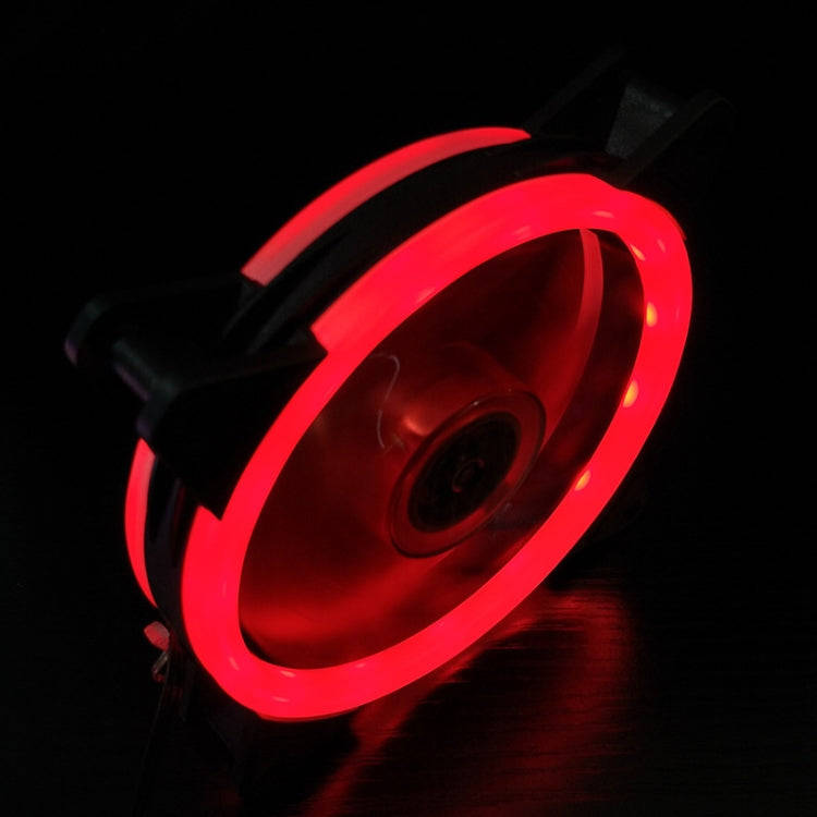 COOLMOON 12cm Dual Aperture Computer Mainframe Chassis Dual Interface Fan(Red)