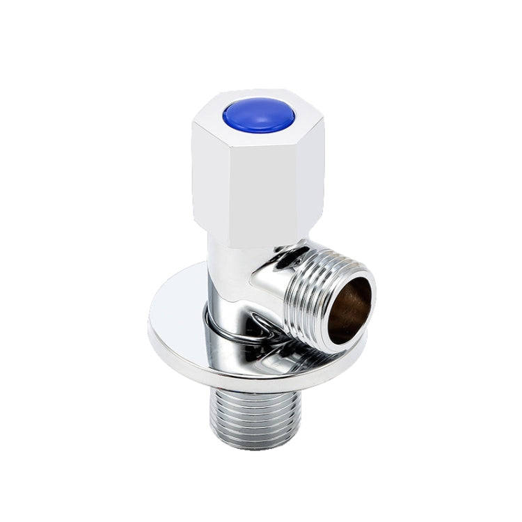 Hot and Cold Water Pipe Faucet 4 Points Water Stop Switch Valve, Style: Six-side Blue Label Plast...