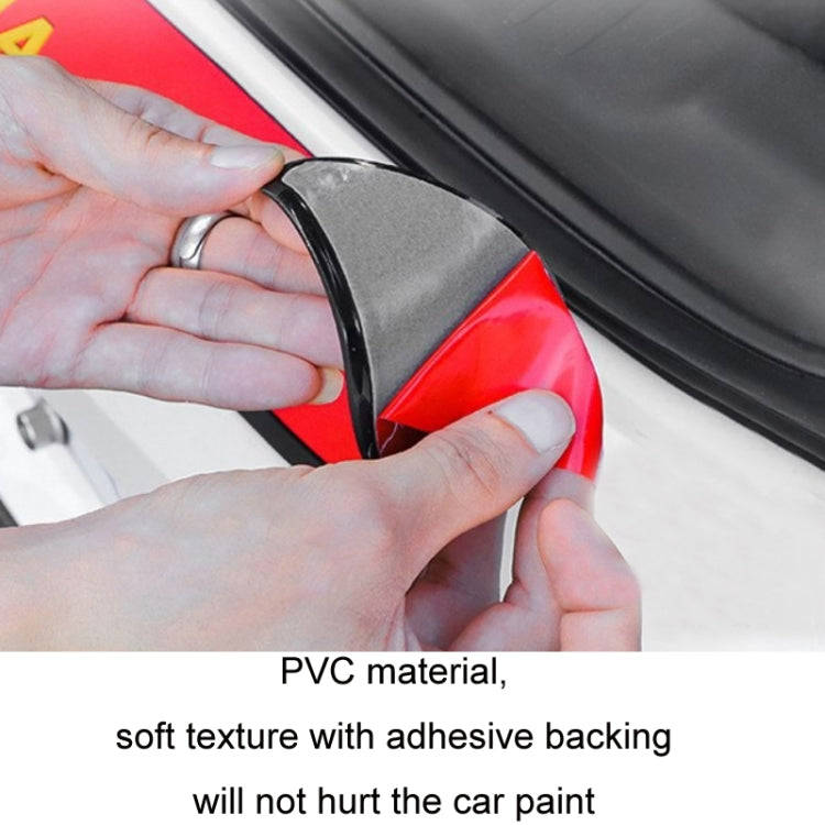Car Trunk Anti-collision Strip Threshold Decoration Protection Sticker(Rhombus Black)