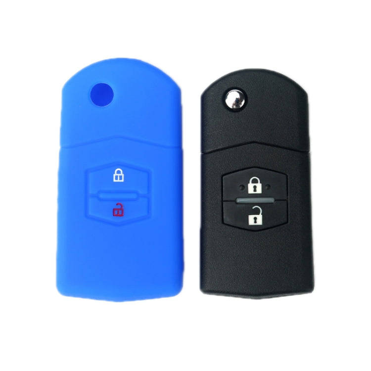 For Mazda M6/CX-5 2pcs Remote Control Folding 2 Button Silicone Case(Red)