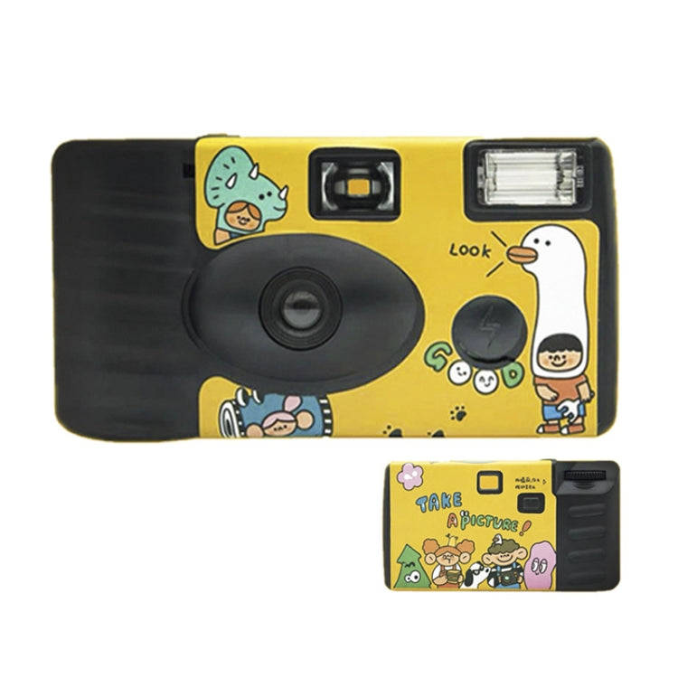 27pcs New Year Retro Film Camera Waterproof Cartoon Decorative Stickers without Camera