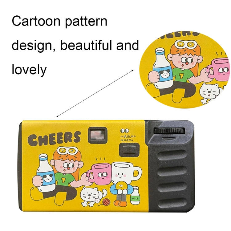 27pcs New Year Retro Film Camera Waterproof Cartoon Decorative Stickers without Camera