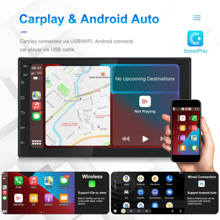 A3194 7 Inch Android 11 Central Control Carplay 2+32G Car Large Screen Navigation Reversing Video...