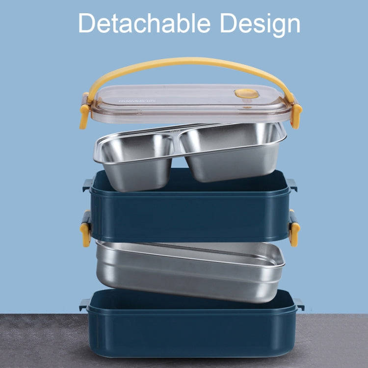 Large Capacity Refillable 304 Stainless Steel Insulated Lunch Box, Specification: 800ml (Green)