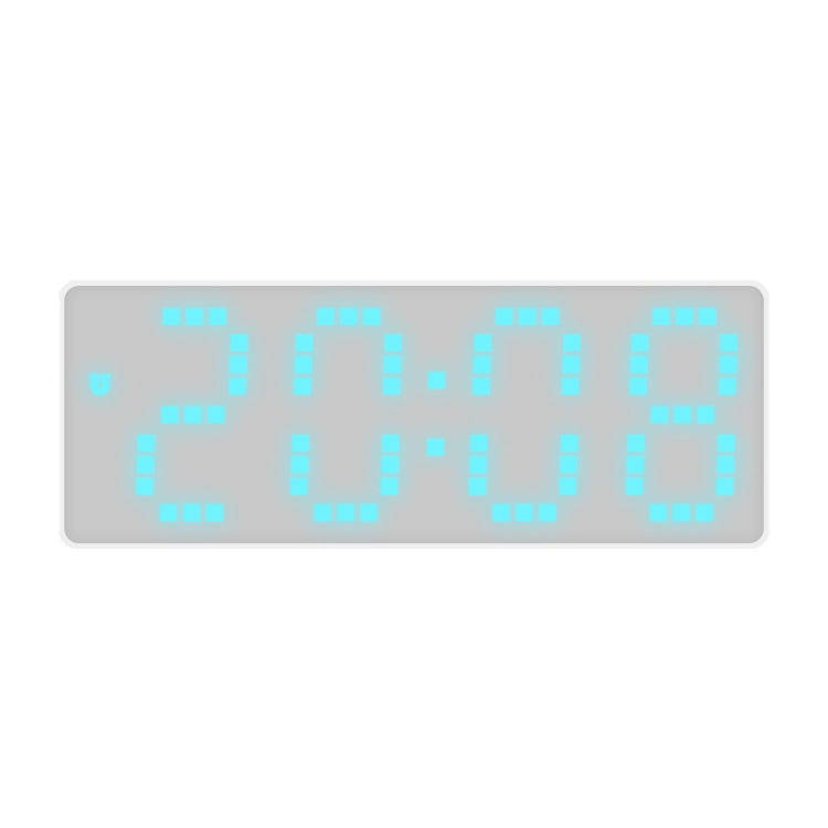 8017 LED Screen Voice Control Digital Alarm Clock Desktop Multifunctional Temperature Clock(Ice B...