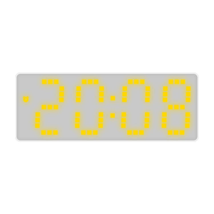 8017 LED Screen Voice Control Digital Alarm Clock Desktop Multifunctional Temperature Clock(Yellow)