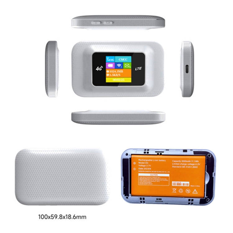 D921 4G Portable Plug-In Card Router Support Malay MOD Modem Portable WIFI Wireless Hotspot(White)