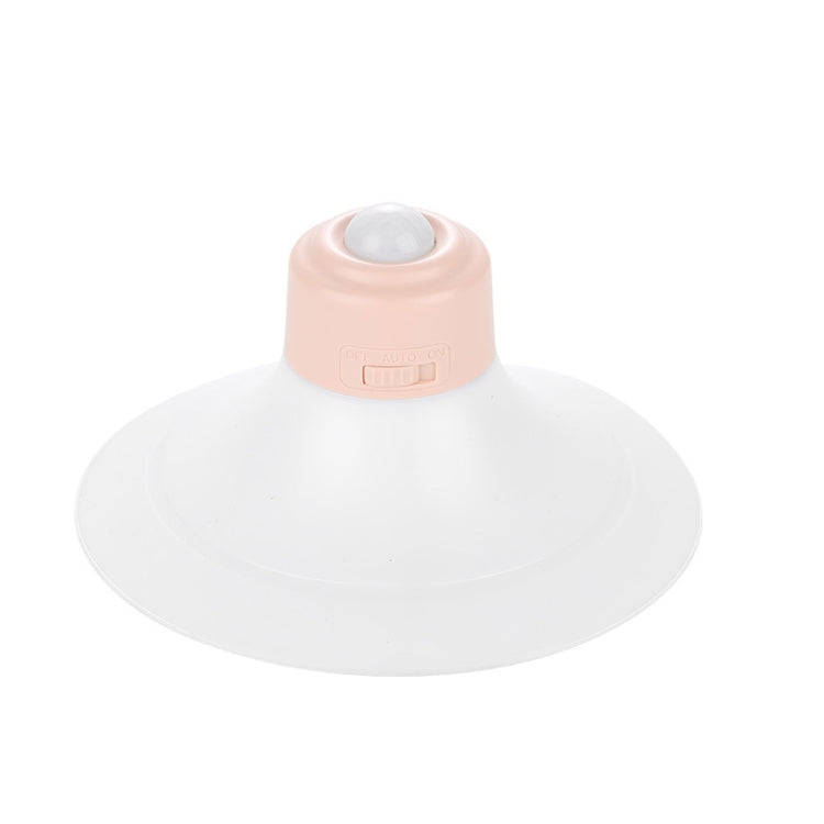 Rechargeable Suction Cup Type Human Body Infrared Sensor Smart LED Night Light(Pink)