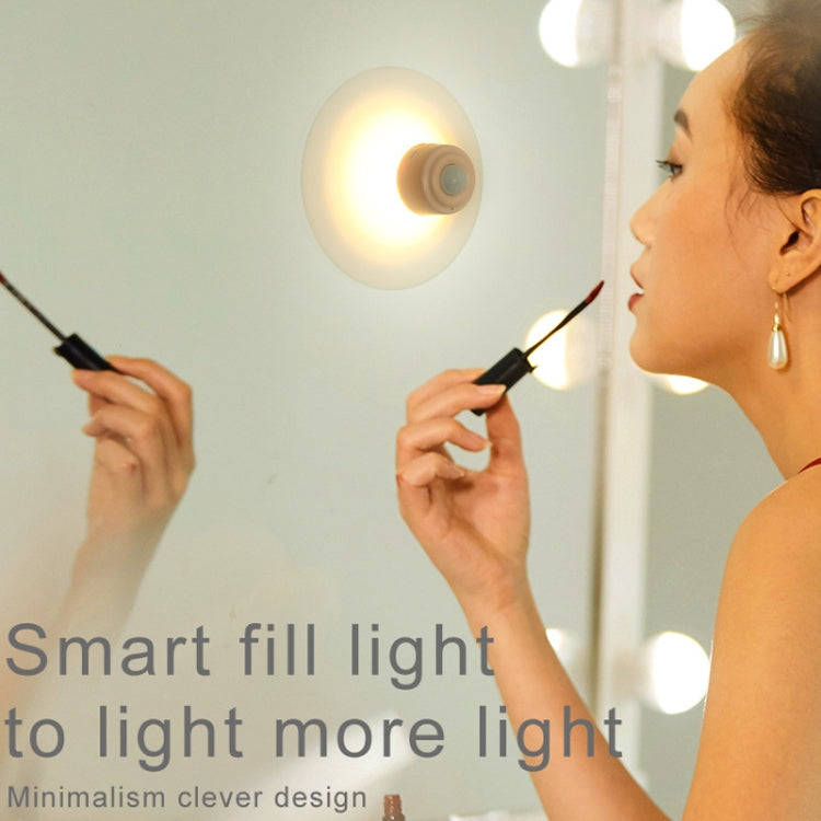 Rechargeable Suction Cup Type Human Body Infrared Sensor Smart LED Night Light(Pink)