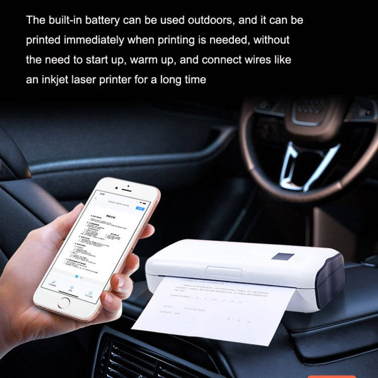 Home Small Phone Office Wireless Wrong Question Paper Student Portable Thermal Printer, Style: Bl...