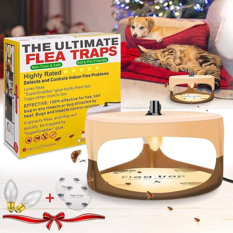 2pcs SK111 Pet Household Flea Lamp Flea Sticky Trapper Flea Capture Device(UK Plug)