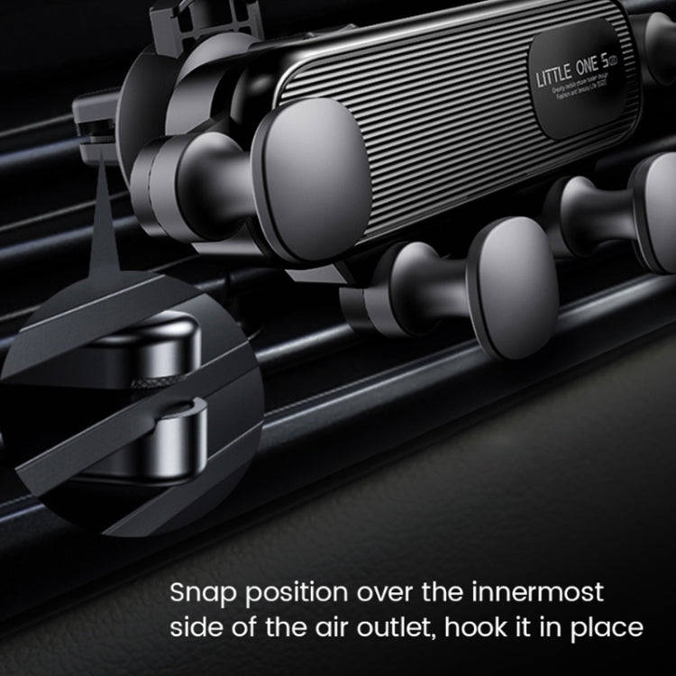 S03 Vehicle Air Outlet Gravity Navigation Mobile Phone Holder, Color: Black Eagle Mouth