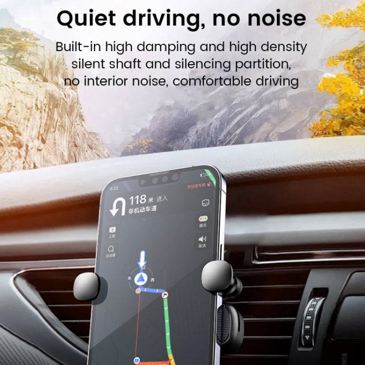 S03 Vehicle Air Outlet Gravity Navigation Mobile Phone Holder, Color: Black Eagle Mouth