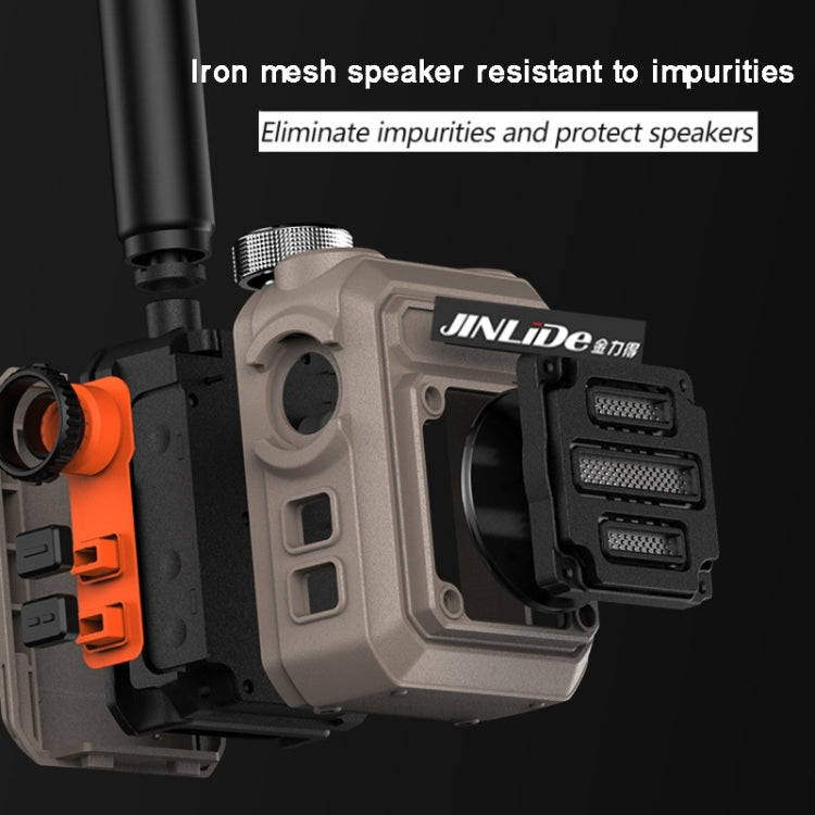 JINLIDE 3-5km 8W 6000mAh Hand-held Walkie Talkie Wireless Copy Frequency Ham Radio, CN Plug(Yellow)
