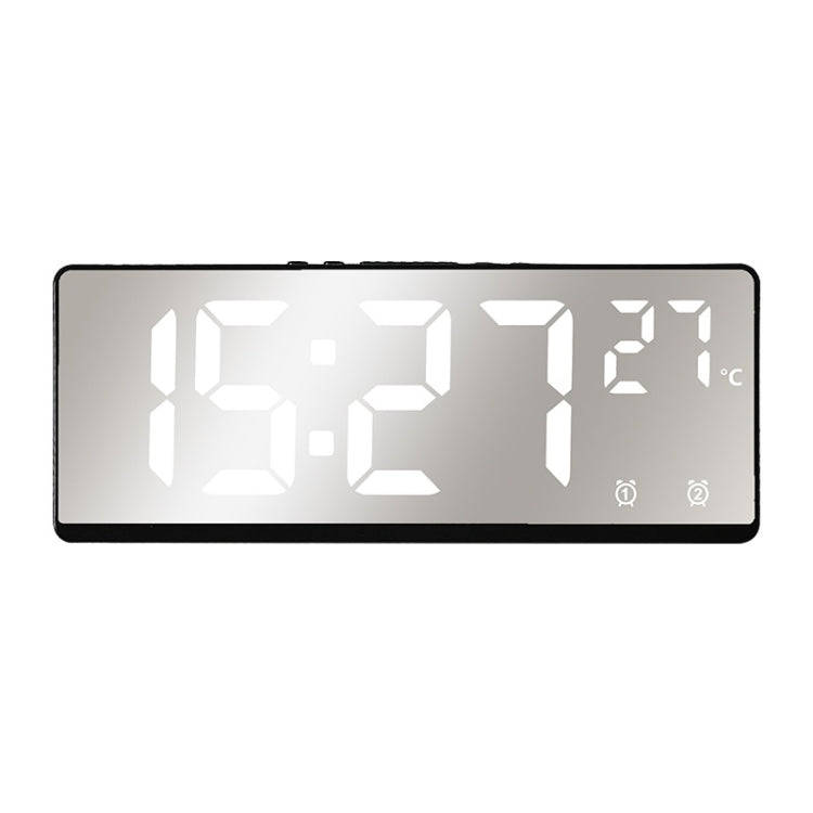 6631 LED Digital Display Multifunctional Electronic Clock Desktop Temperature Mirror Alarm Clock(...