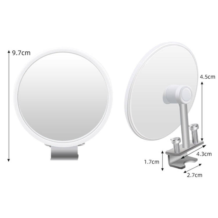 1pair Car Rearview Auxiliary Mirror Blind Spot Viewing Mirror(Silver)