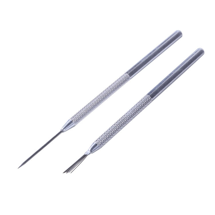 5pcs Ceramic Aluminum Rod Puncher DIY Clay Art Supplies(Texture Brush)