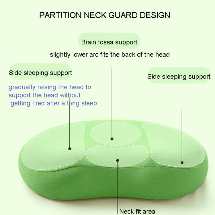 Memory Foam Pillow Bread Pillow Neck Pillow Relieve Cervical Pressure 42 x 21.5 x 10cm(Matcha Green)