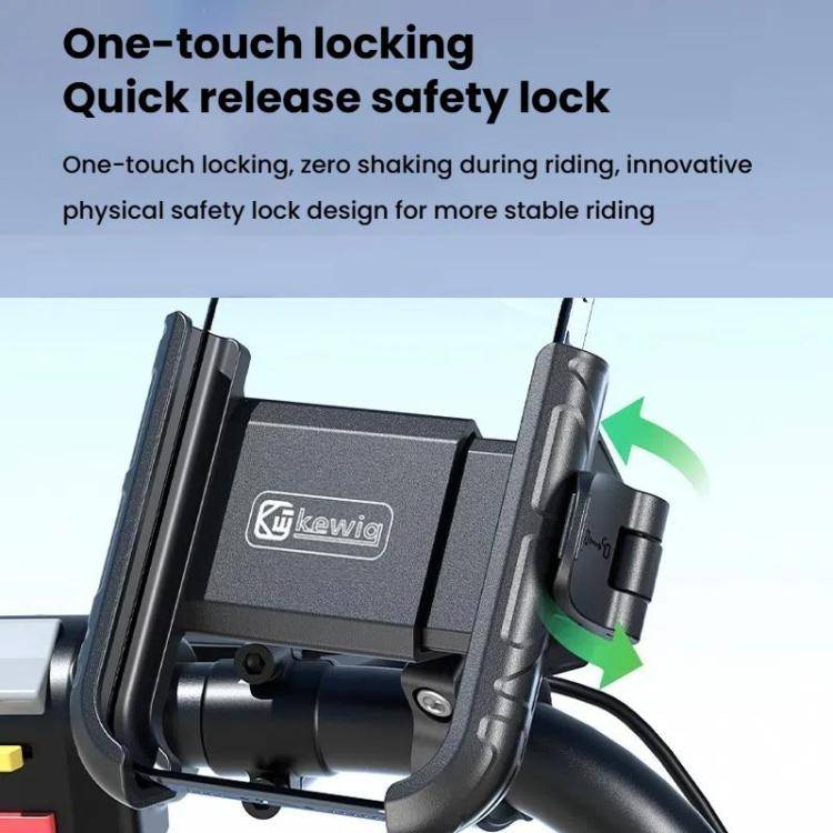 Kewig Motorcycle Bicycle Non-Blocking Mobile Phone Camera Navigation Bracket(M29-C2)