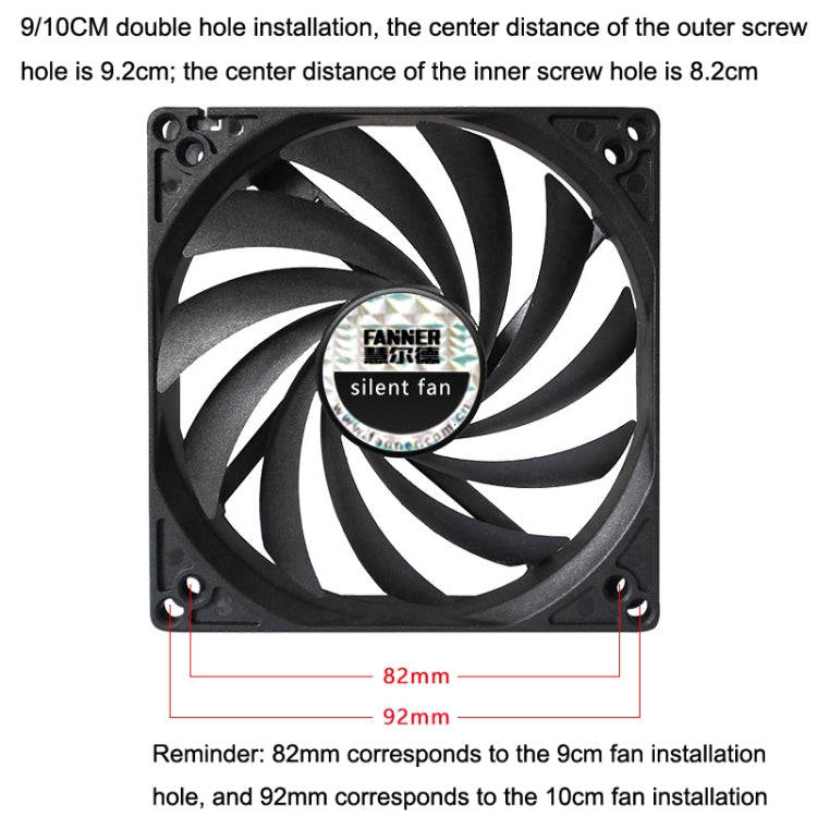 FANNER Ice Soul F10015 Desktop Computer Radiator PWM Intelligent Speed Regulation Ultra-thin Chas...