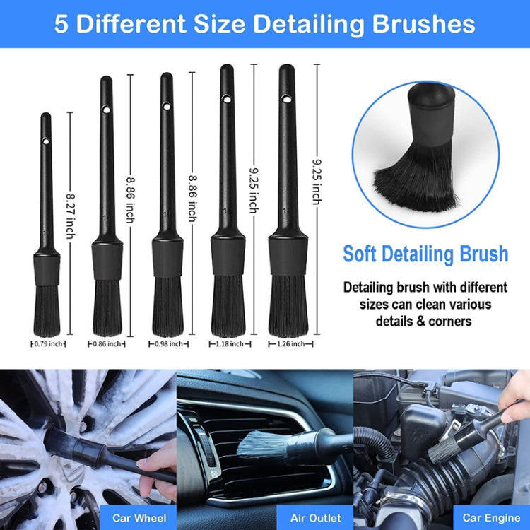 23pcs/set WRS-CS29 Car Wash Cleaning Brush Set Car Interior Crevice Cleaning Electric Drill Brush