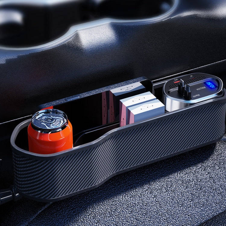 Vehicle Seat Gap Storage Box Organizer Front Seat Console Side Pocket ,Spec: No Wireless Charging...