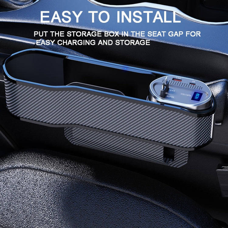 Vehicle Seat Gap Storage Box Organizer Front Seat Console Side Pocket ,Spec: No Wireless Charging...