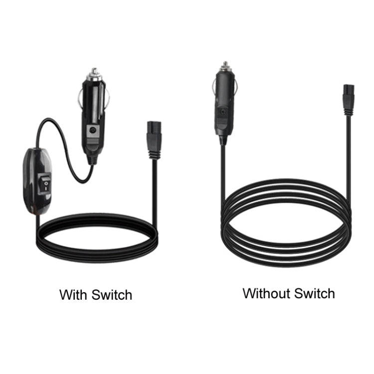 12V/24V Car Refrigerator Cable B Suffix Cigarette Lighter Plug Power Cord, Length: 1m Without Switch