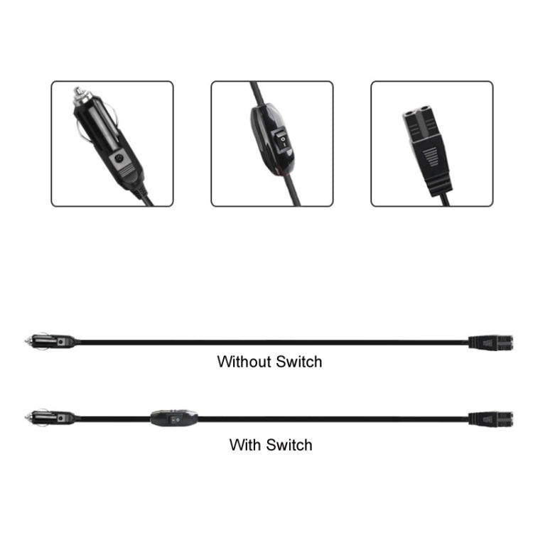 12V/24V Car Refrigerator Cable B Suffix Cigarette Lighter Plug Power Cord, Length: 4m With Switch