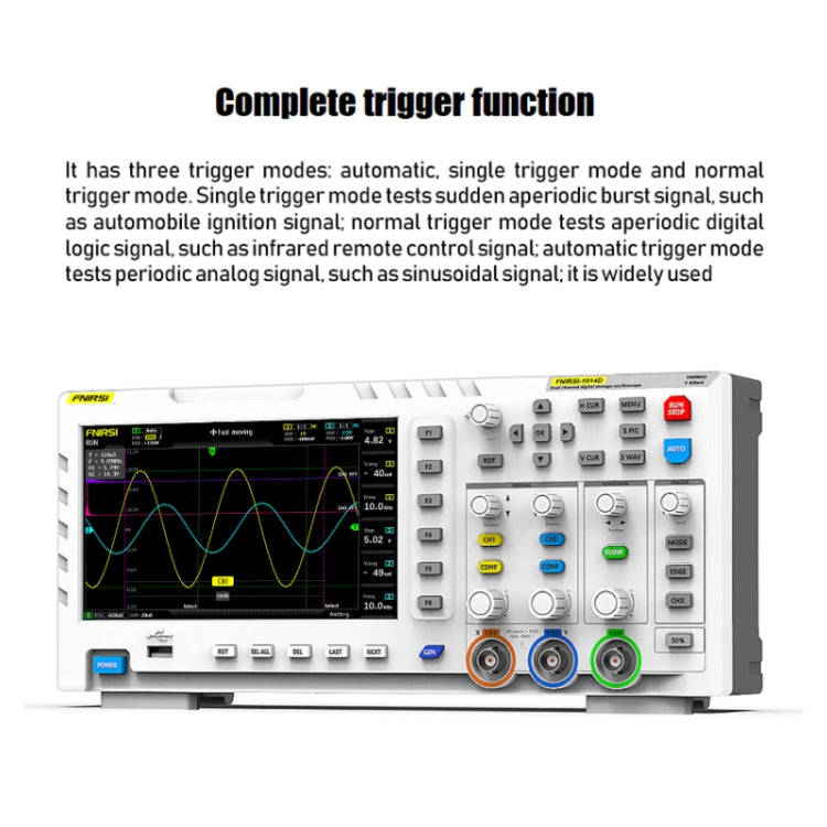 FNIRSI 1014D 2 in 1 Dual-channel 100M Bandwidth Digital Oscilloscope 1GS Sampling Signal Generato...