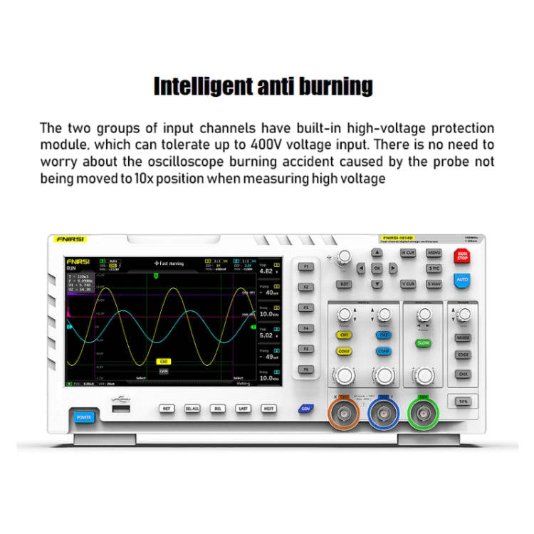 FNIRSI 1014D 2 in 1 Dual-channel 100M Bandwidth Digital Oscilloscope 1GS Sampling Signal Generato...