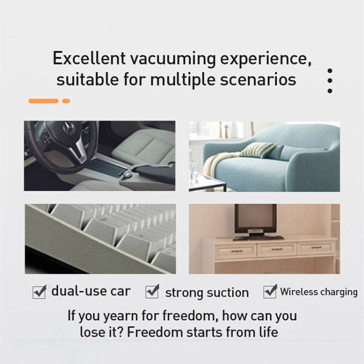 Small Wireless Charging Car Vacuum Cleaner Handheld High Power Vacuum Cleaner, Sort by color: 117...