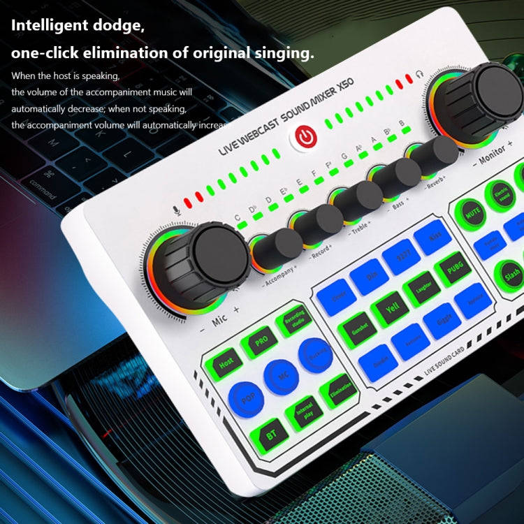 X50 Bluetooth RGB LED Live Sound Card With OTG Port Interface