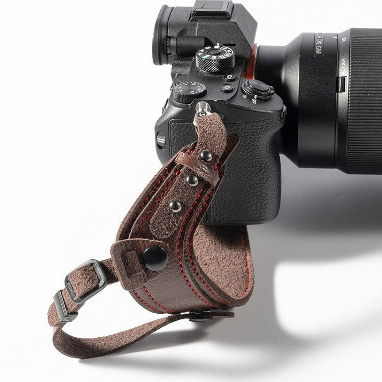 SLR Camera Wrist Strap Camera Anti-drop Microfiber Leather Wrist Strap(Black)