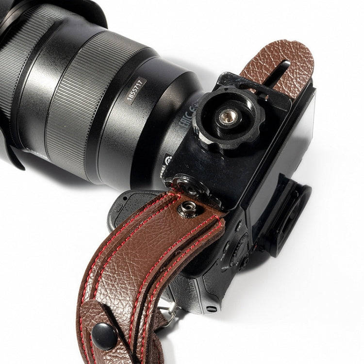 SLR Camera Wrist Strap Camera Anti-drop Microfiber Leather Wrist Strap(Black)