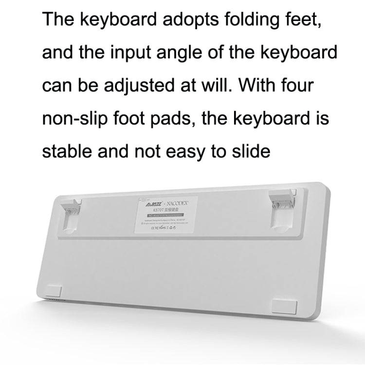 Ajazz K870T 87-Key Hot Swap Bluetooth/Wired Dual Mode RGB Backlight Office Game Mechanical Keyboa...