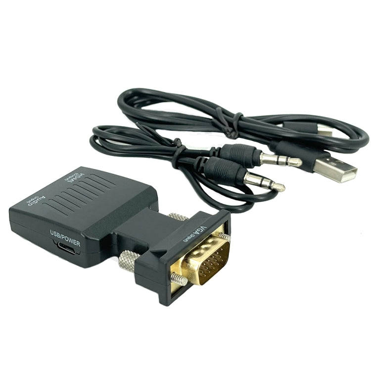 VGA to HDMI Projector HDMI Adapter With Audio Cable Computer HD Converter