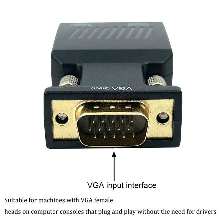 VGA to HDMI Projector HDMI Adapter With Audio Cable Computer HD Converter