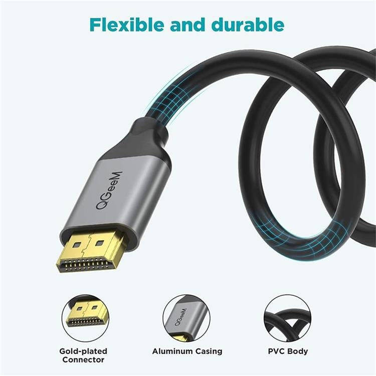 QGeeM QG-AV17 HDMI To HDMI Connection Cable Support 8K&60Hz 3m Length