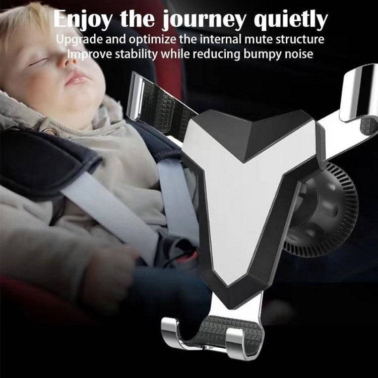 Gravity Navigation Car Air Outlet Triangular Mobile Phone Holder(Gray)
