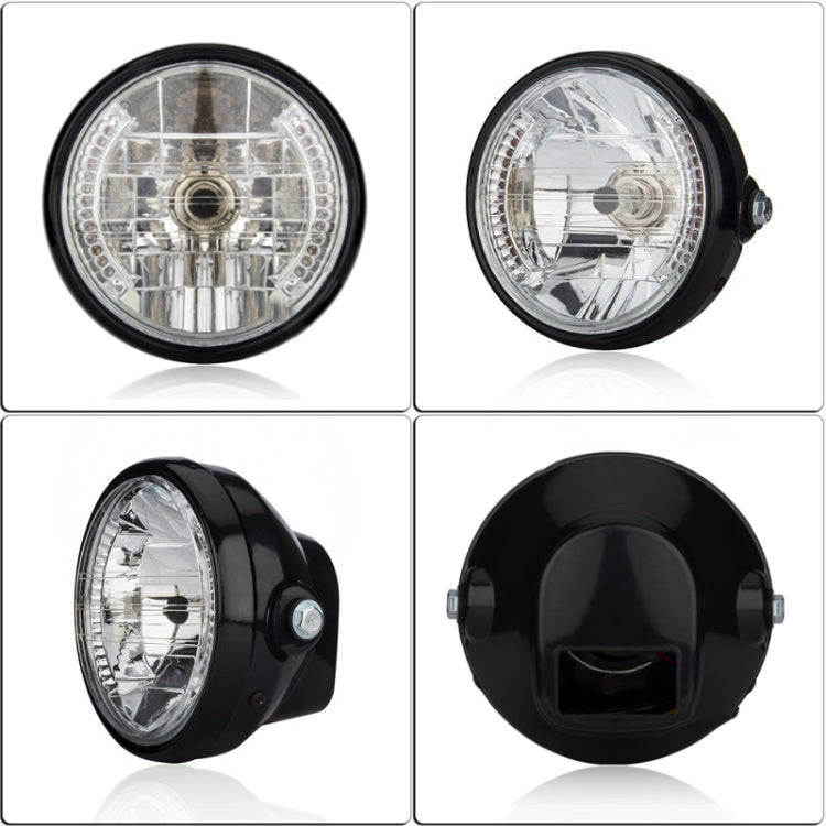 Motorcycle 7 Inch LED Headlight Angel Ring With Steering Function(No Bracket)