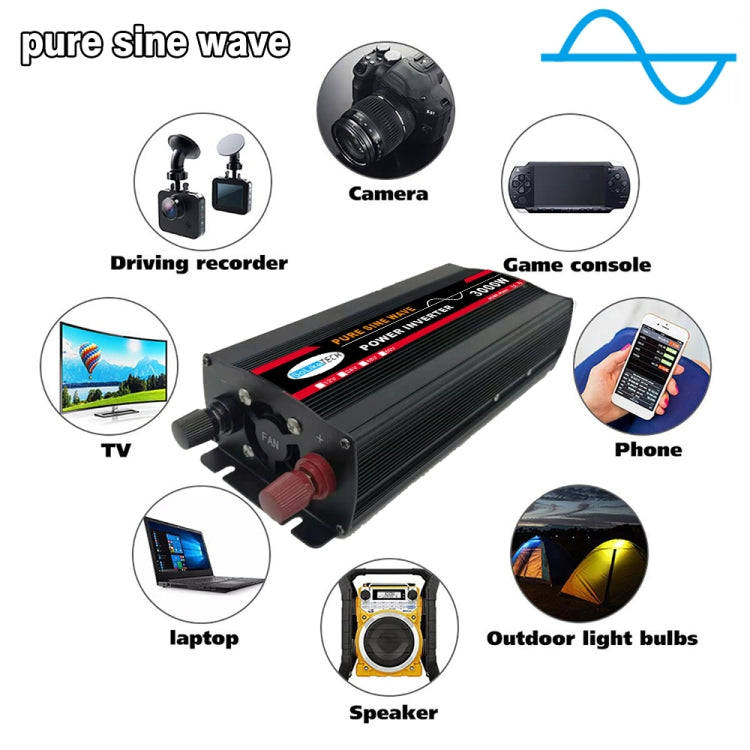 3000W (Actual 500W) 48V to 220V High Power Car Sine Wave Inverter Power Converter
