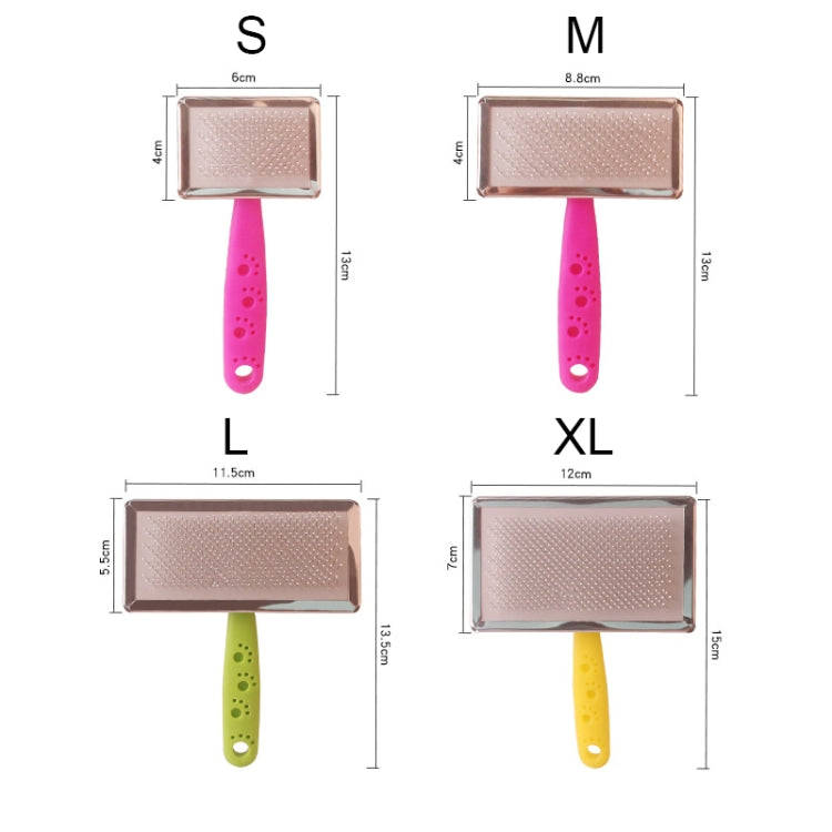 BG-W1347 Pet Hair Removal Massage Comb Dog Cleaning Tools, Random Color Delivery, Spec: M